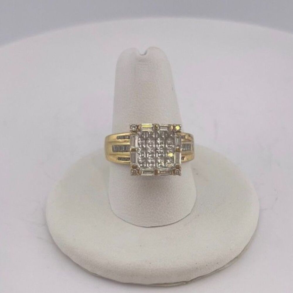 18kt Gold Vermeil Sterling White Cubic Zirconia JTV Ring, Size 7.75